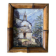 Watercolour "mountain chapel" in an old frame