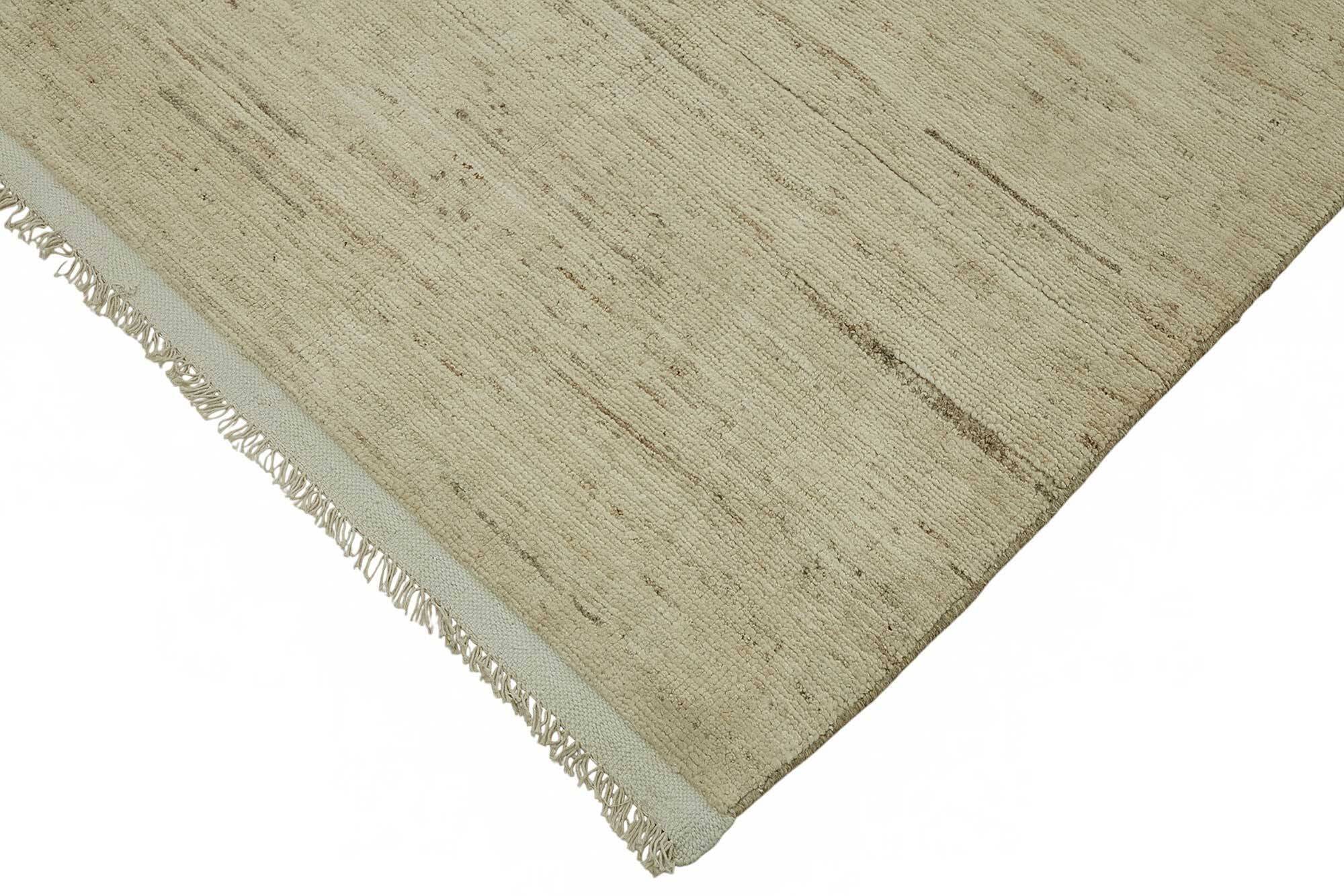 Handmade Turkish One of a Kind 210 cm x 301 cm Beige Wool Carpet