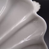 Set of 7 cups in white porcelain and in the shape of a shell - Pillivuyt around 1940