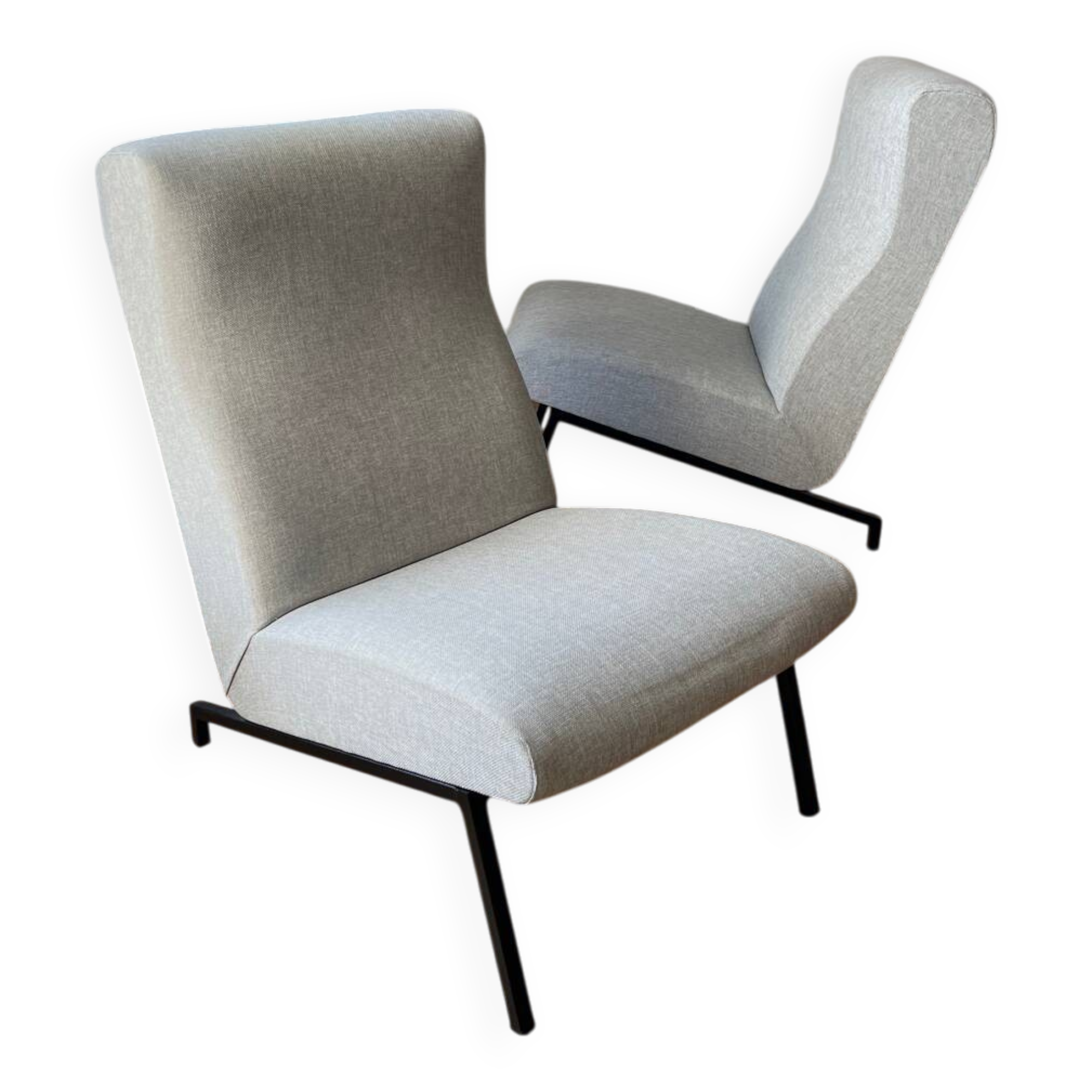 Pair of Pierre Guariche armchairs