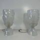 Italian Art Deco Murano Glass Vase Table Lamps