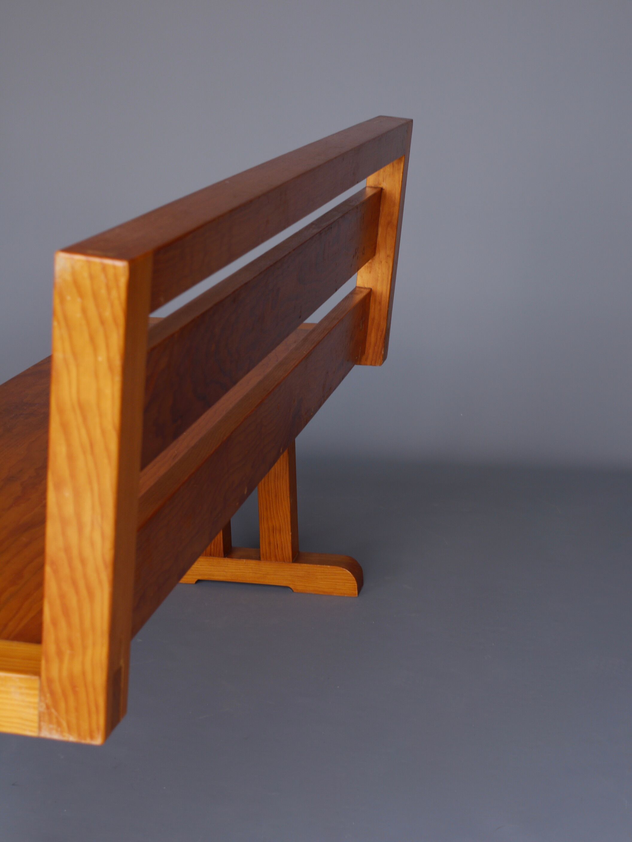 Pair of vintage scandinavian pine benches, 1970s