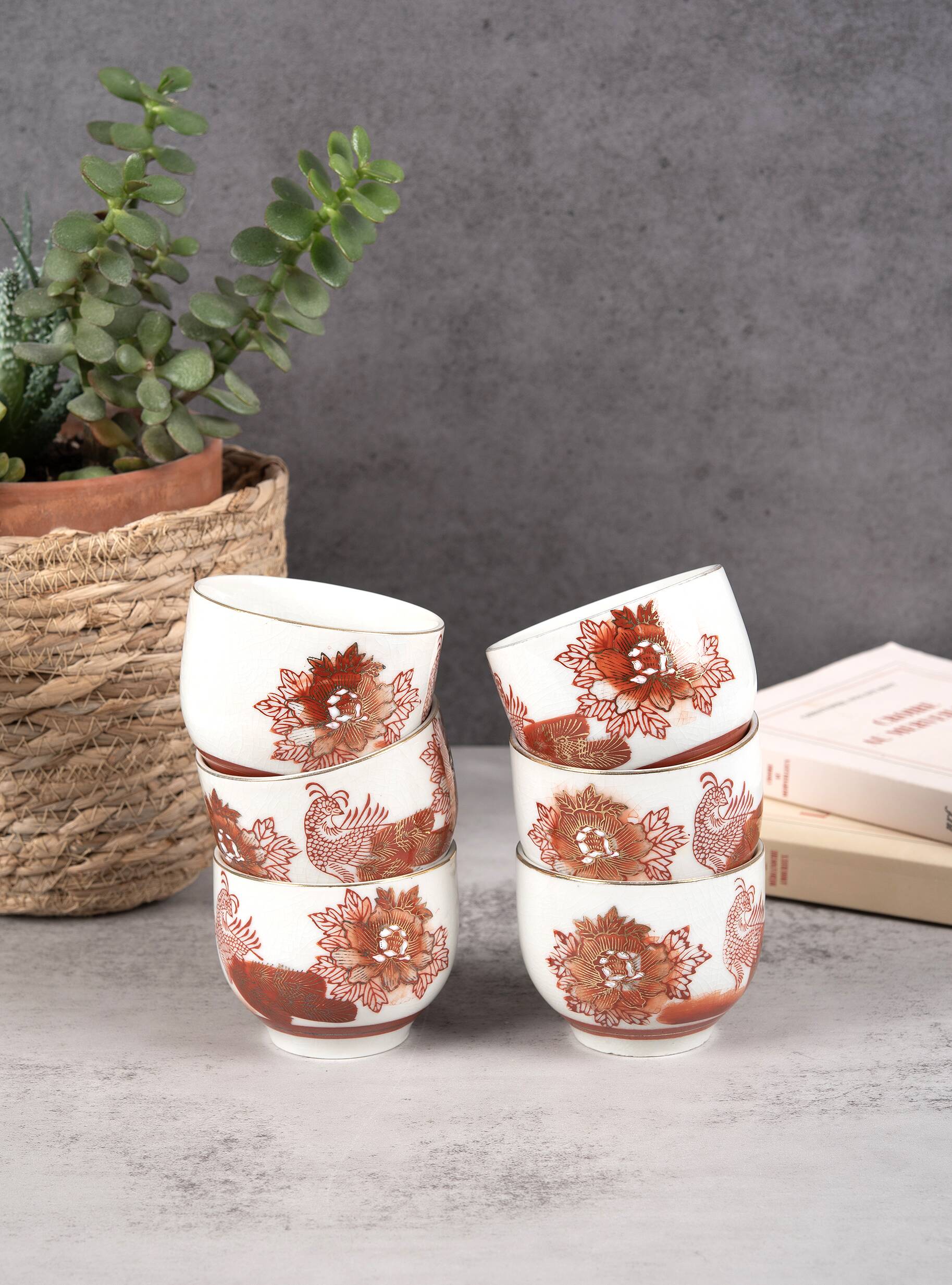 Set of 6 tea cups, JAPAN