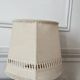 Sisal ball lamp and embroidered lampshade
