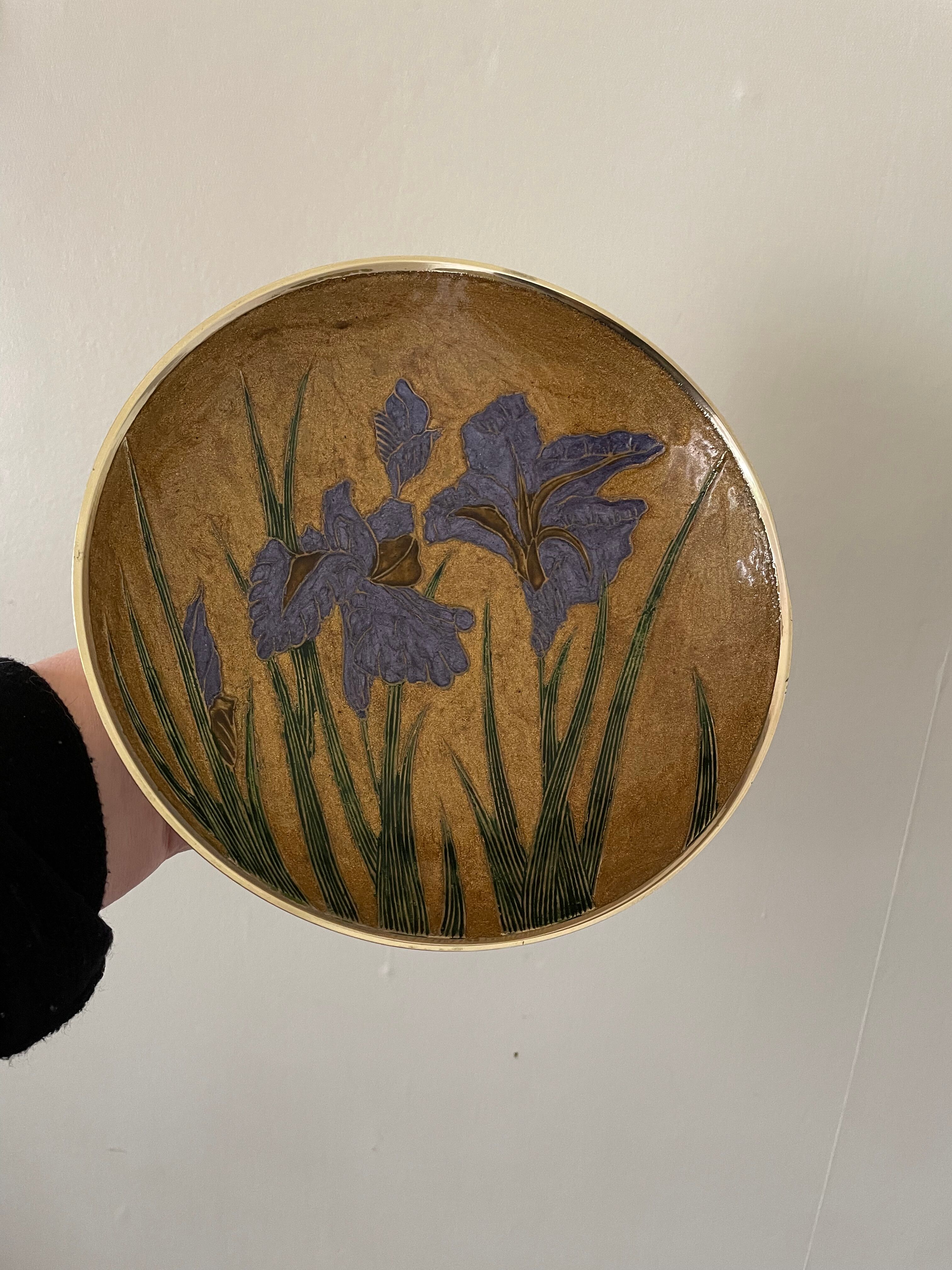 Cloisonné enamel dish 70s
