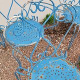 Old wrought iron garden furniture