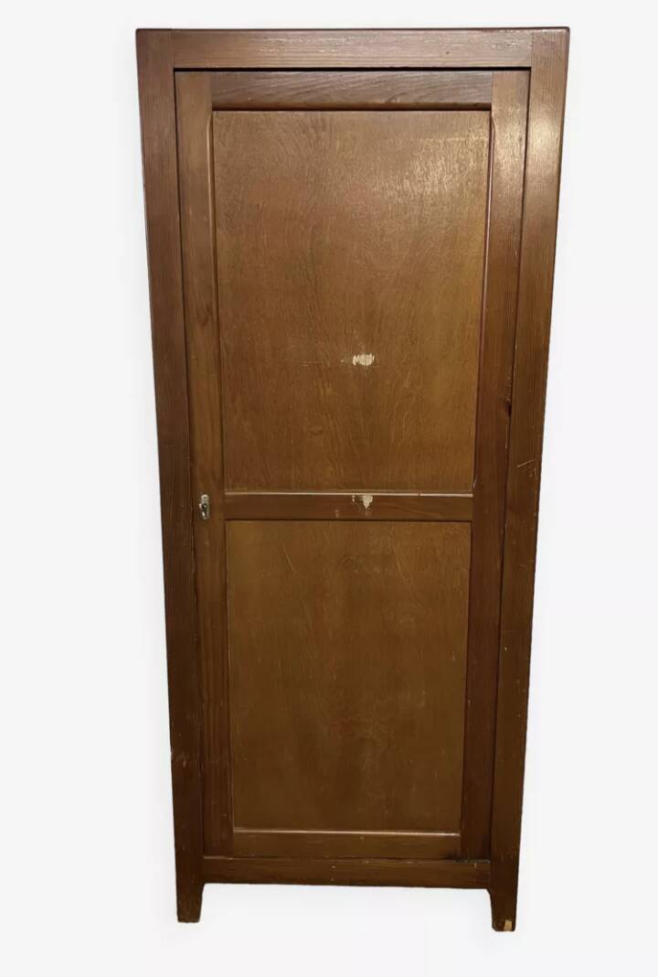 Vintage wooden Parisian wardrobe