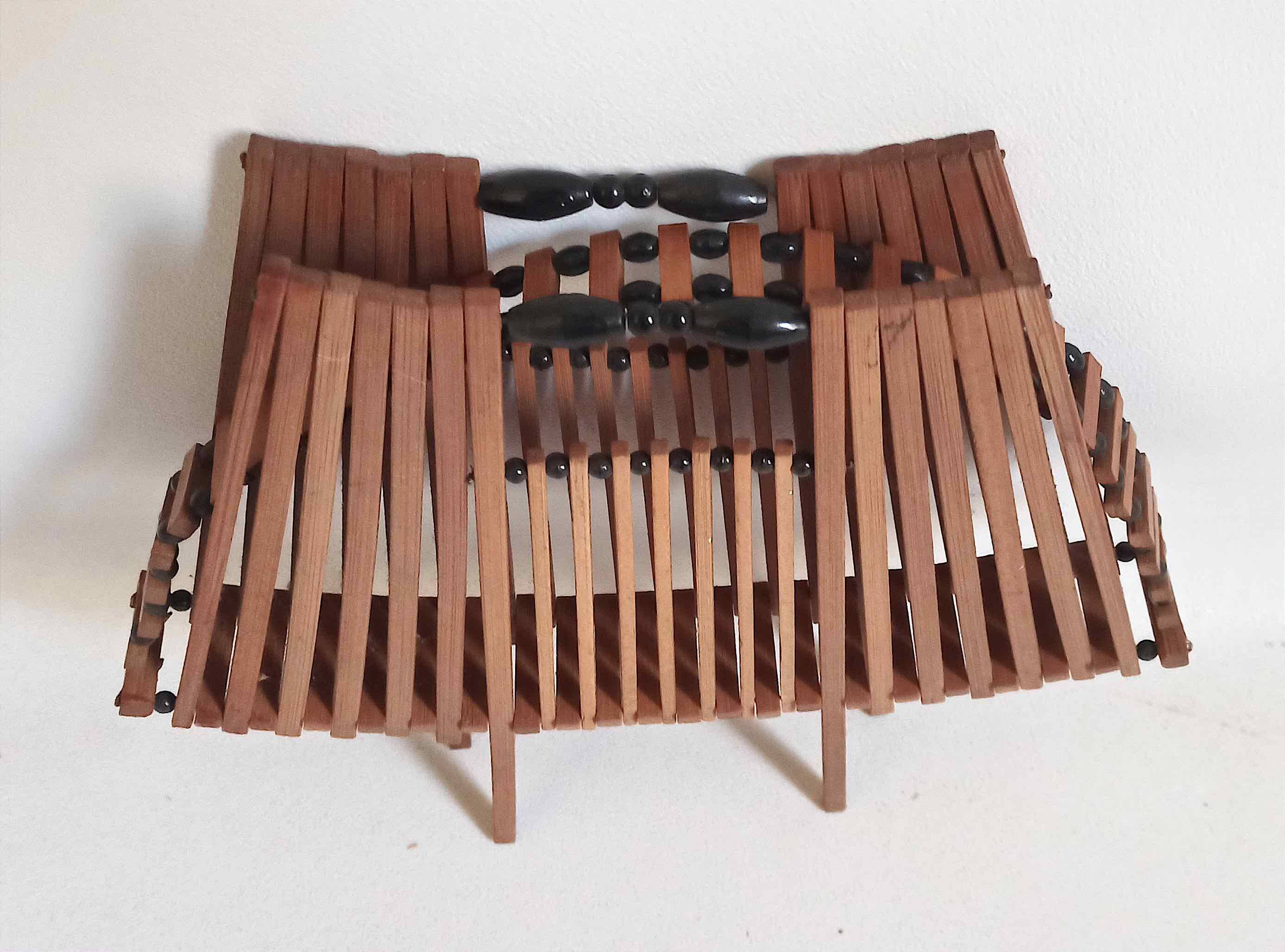 50s scandinavian foldable fruit basket