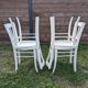Set of 4 vintage shabby chic bistro chairs