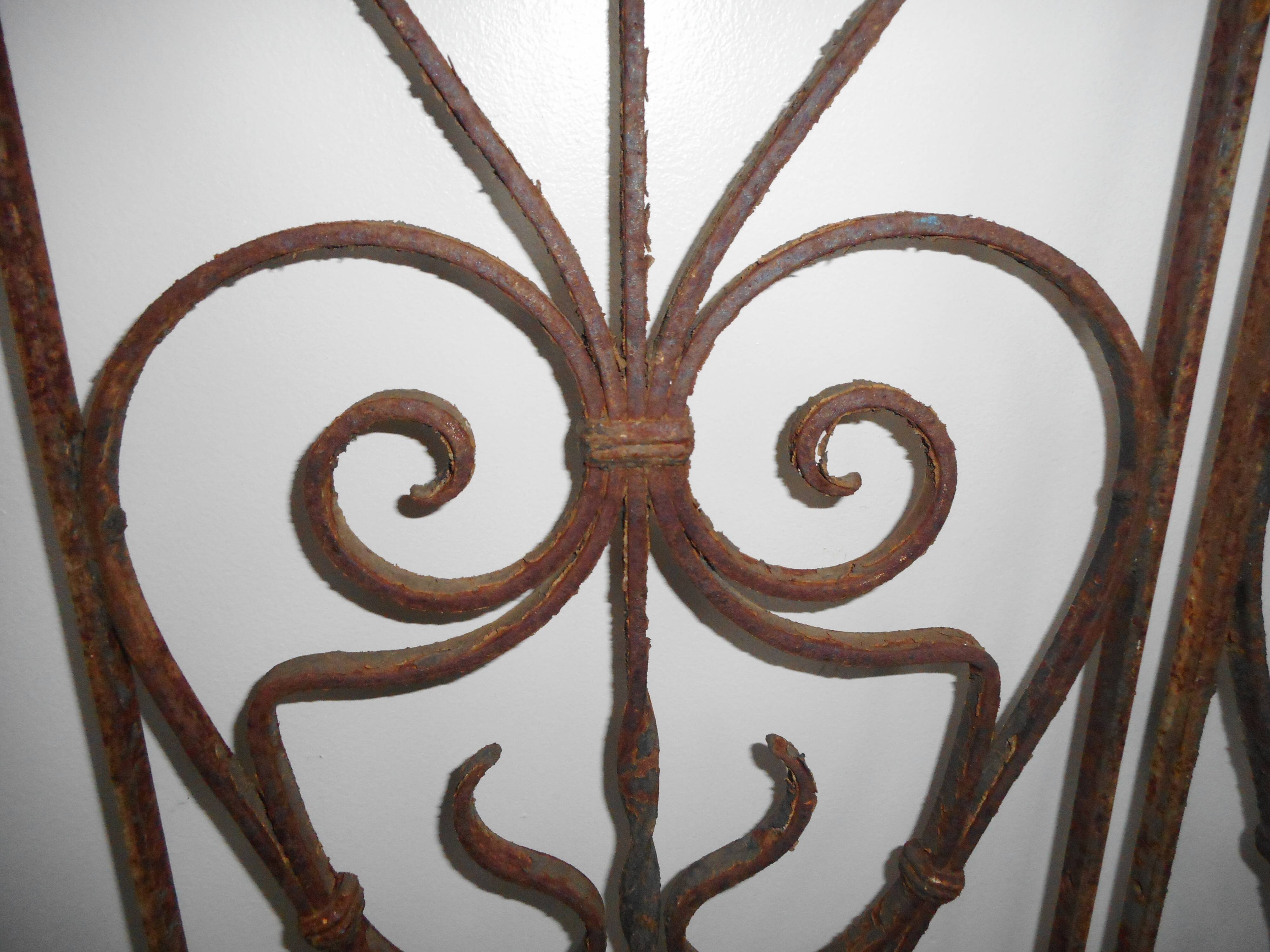 Pair of antique door grilles