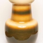 Beige ceramic pot mid-century - Poland, 1960s