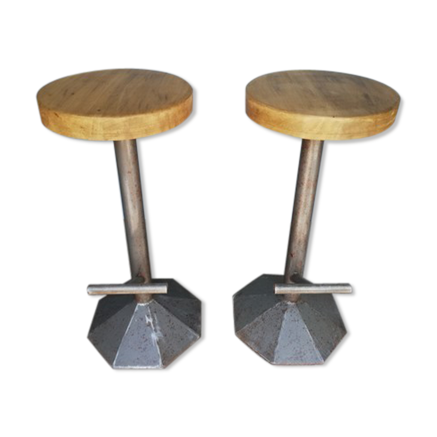 2 bar stools bistrot 1960
