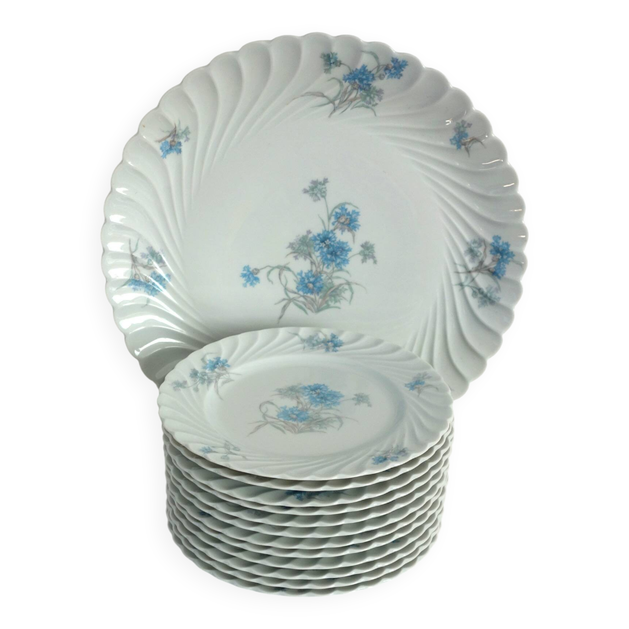 Dessert service for 12 "Bergère", Haviland Limoges