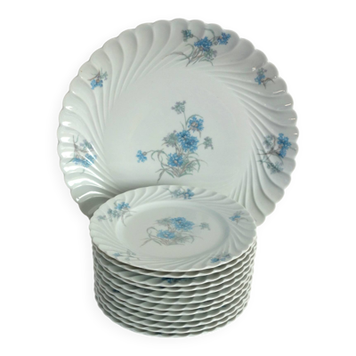 Service à dessert 12 pièces ''Bergère'', Haviland Limoges