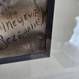 Painting - Watercolor snow landscape - View of Megève Signed