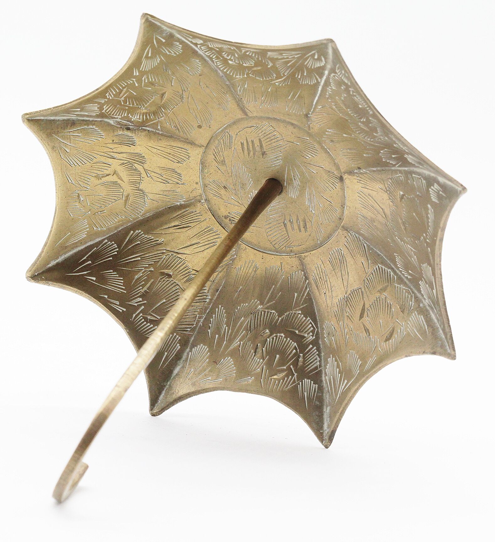 Umbrella brass trinket bowl