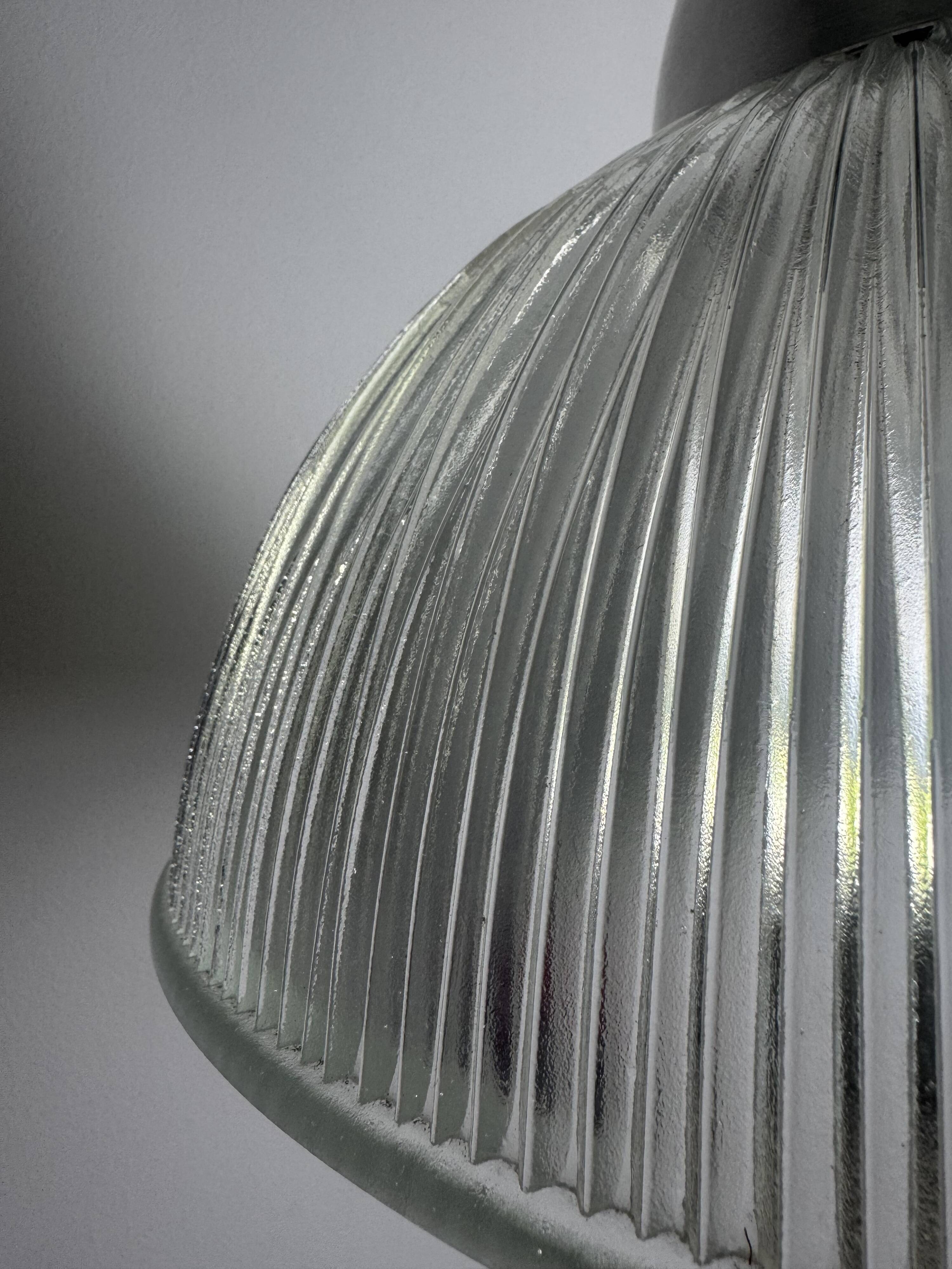 Vintage prismatic glass pendant light