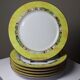6 dessert plates Jean-Louis Coquet Limoges Terre de Sienne vintage