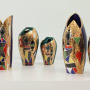 Set of six vases from Sesto di Fiamma, Italy, 1950s.