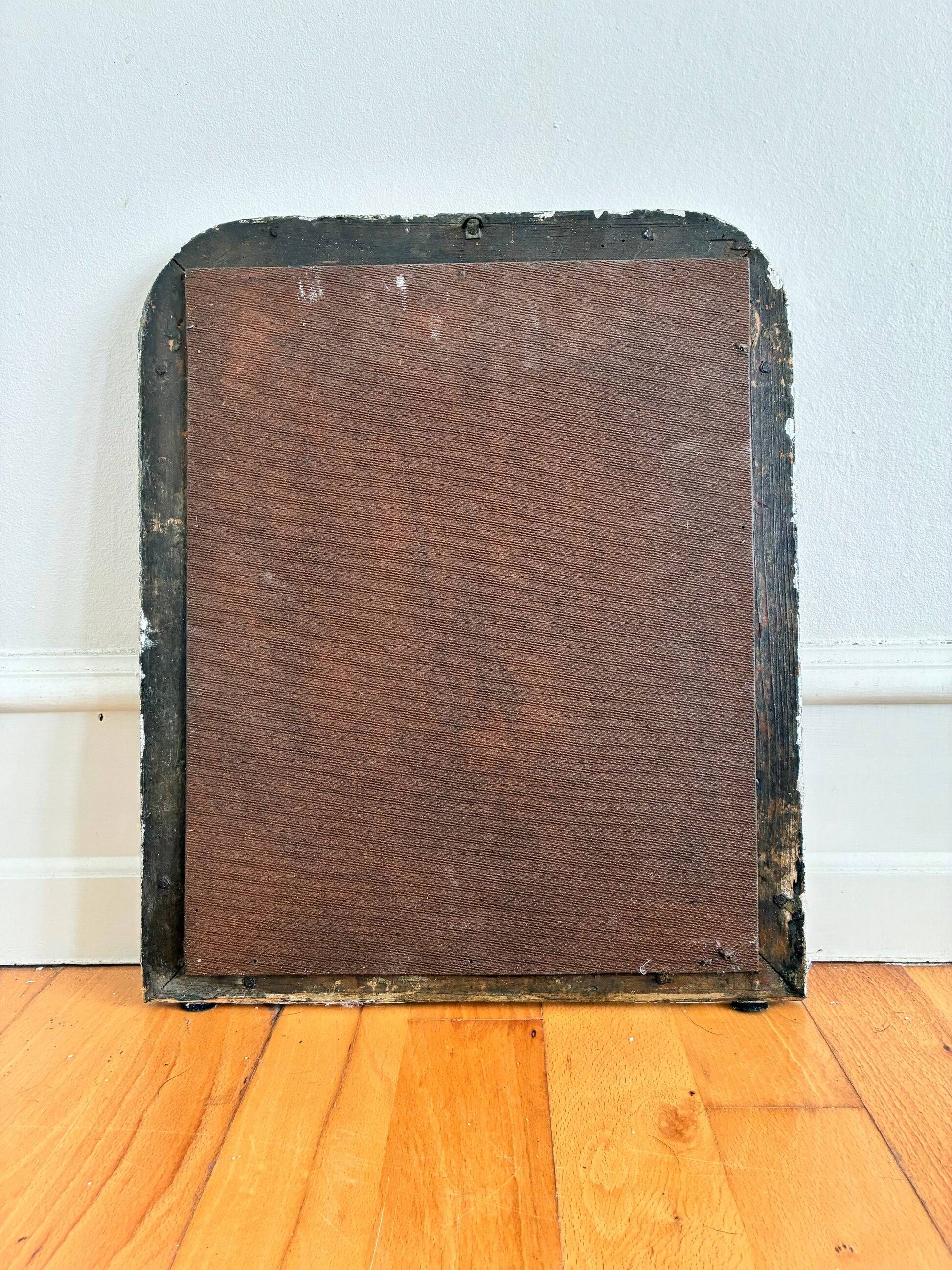 Antique French Louis Philippe silvered giltwood mirror – late 19th century