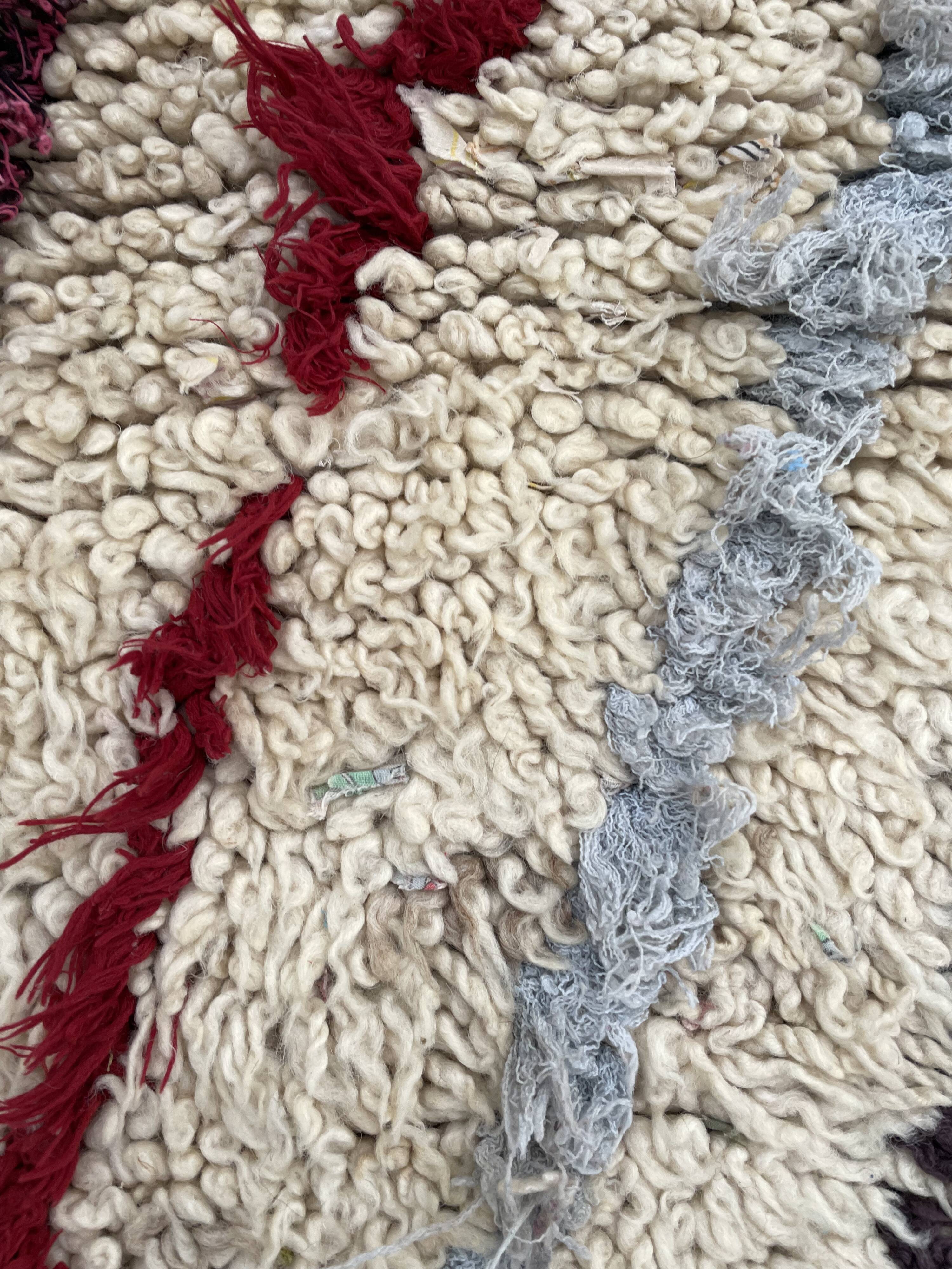 Berber rug Azilal wool 75x165 cm