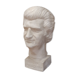 Sculpture of the bust of Eddy Mitchell