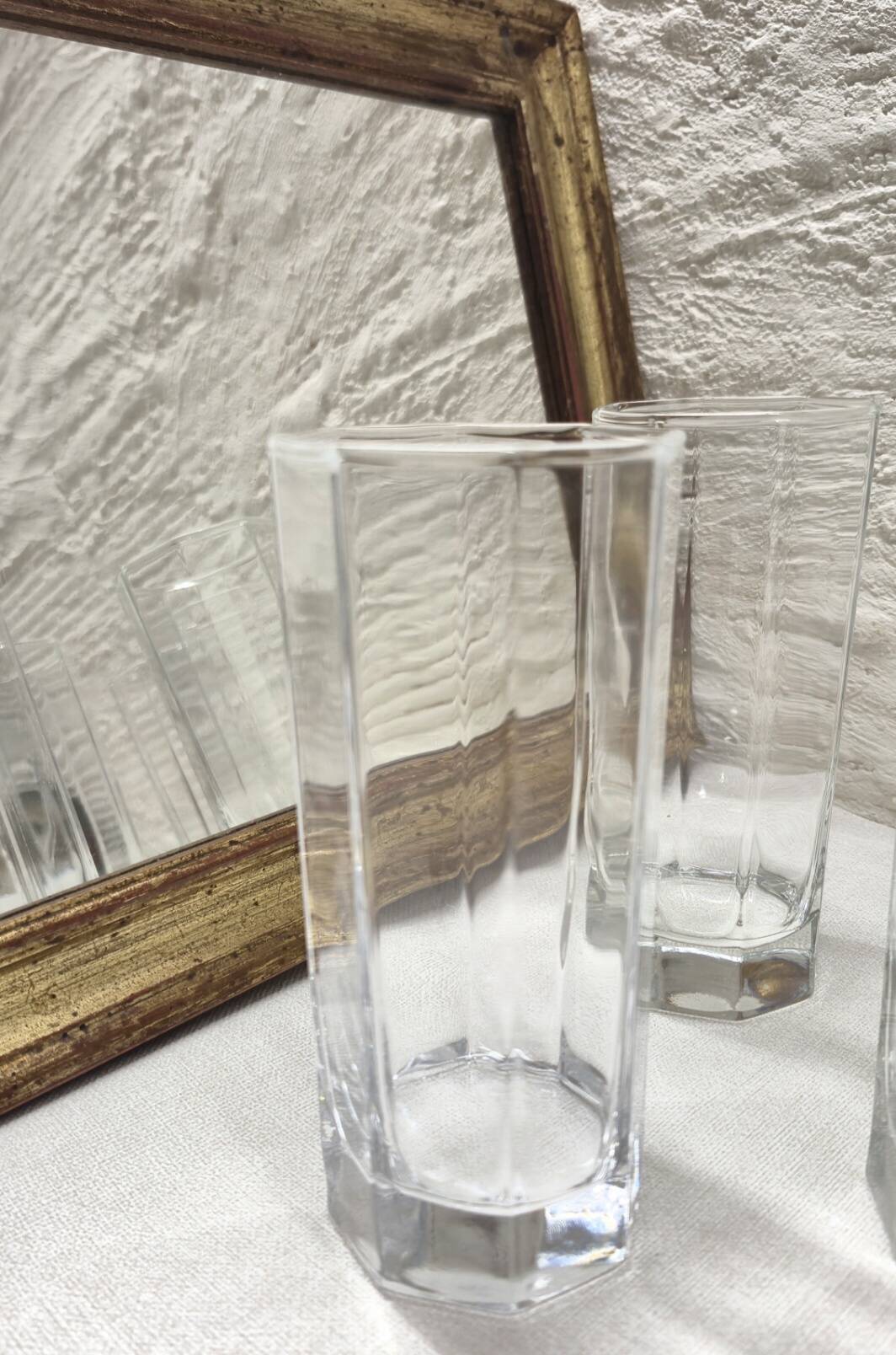 Set of 6 orangeade glasses Octime 1980s