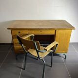 Teacher's desk and chair