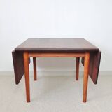 Hans J. Wegner Drop Leaf Table in Solid Teak and Oak for GETAMA