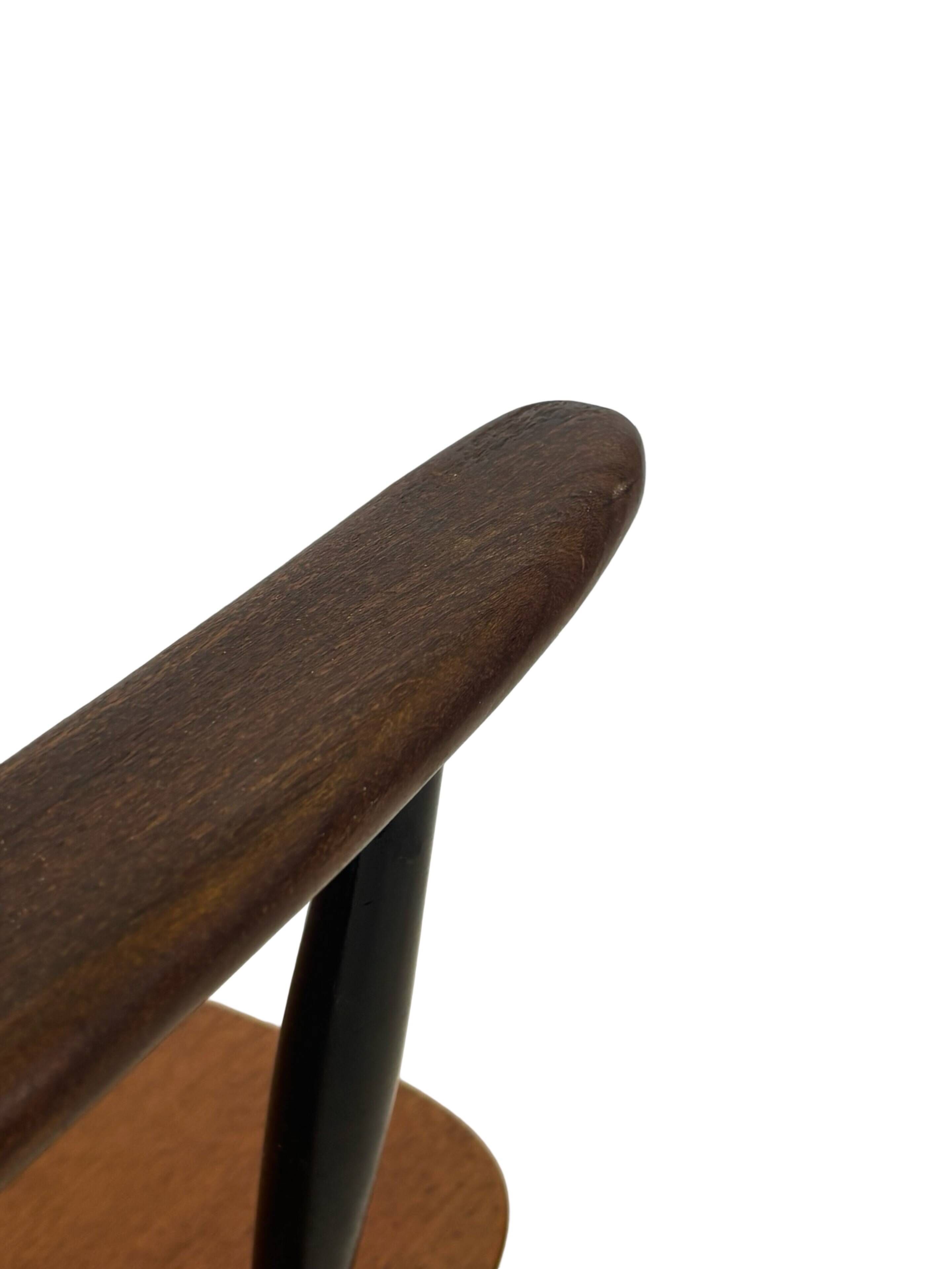 Vintage Danish spindle chair from the 1960s, Tapiovaara style armrests