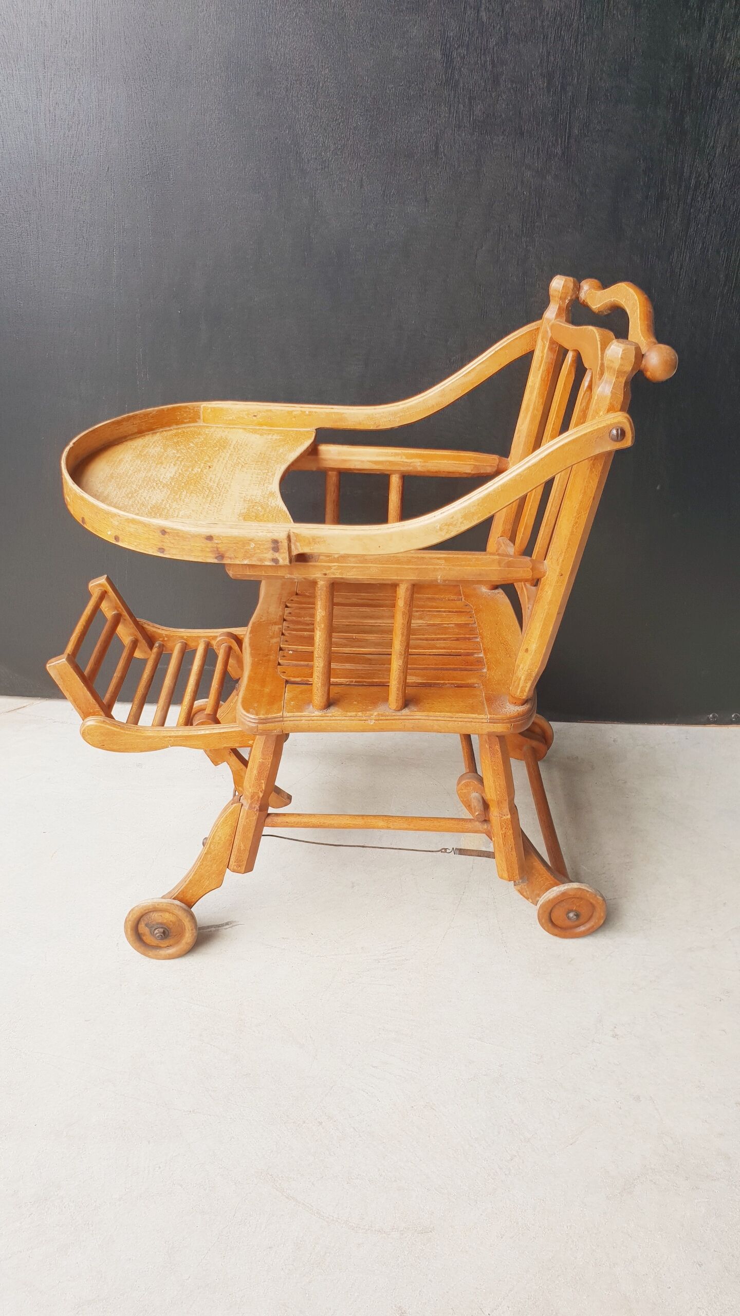 Vintage transformable baby high chair