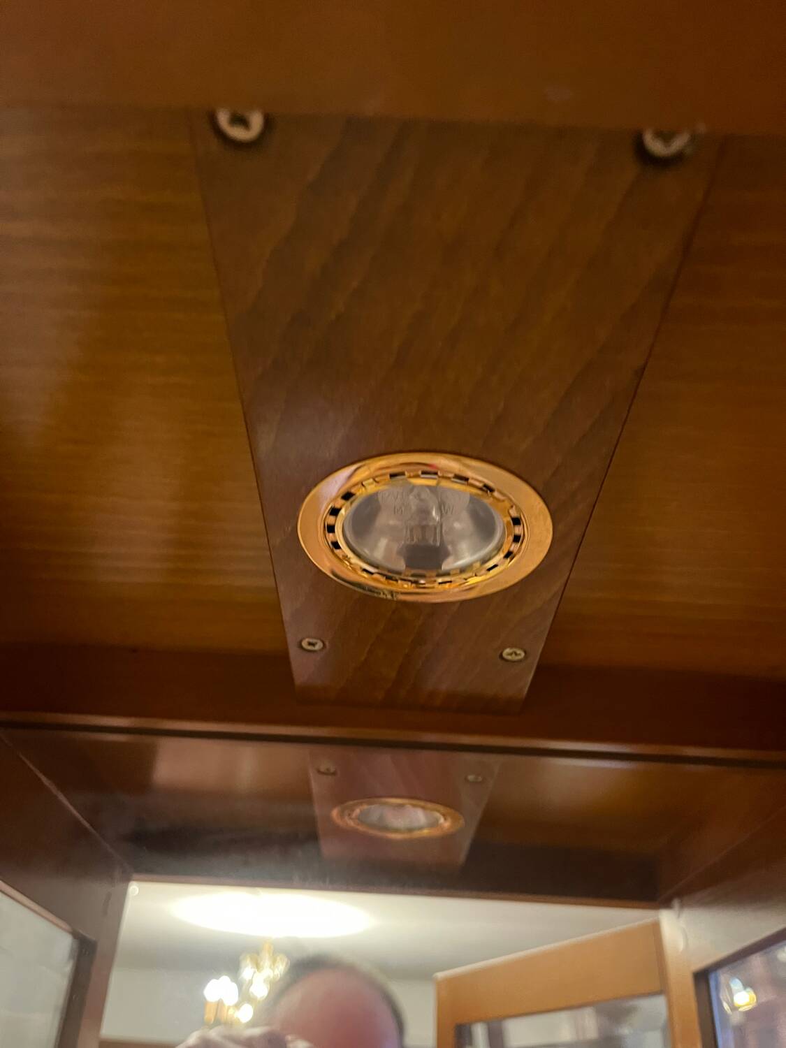 Cherry wood display cabinet