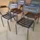 Set table and 4 armchairs bistro garden Tolix Xavier Pauchard 1950s