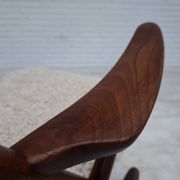 1960s, Danish rocking chair by Frank Reenskaug, model 182, sheepskin.