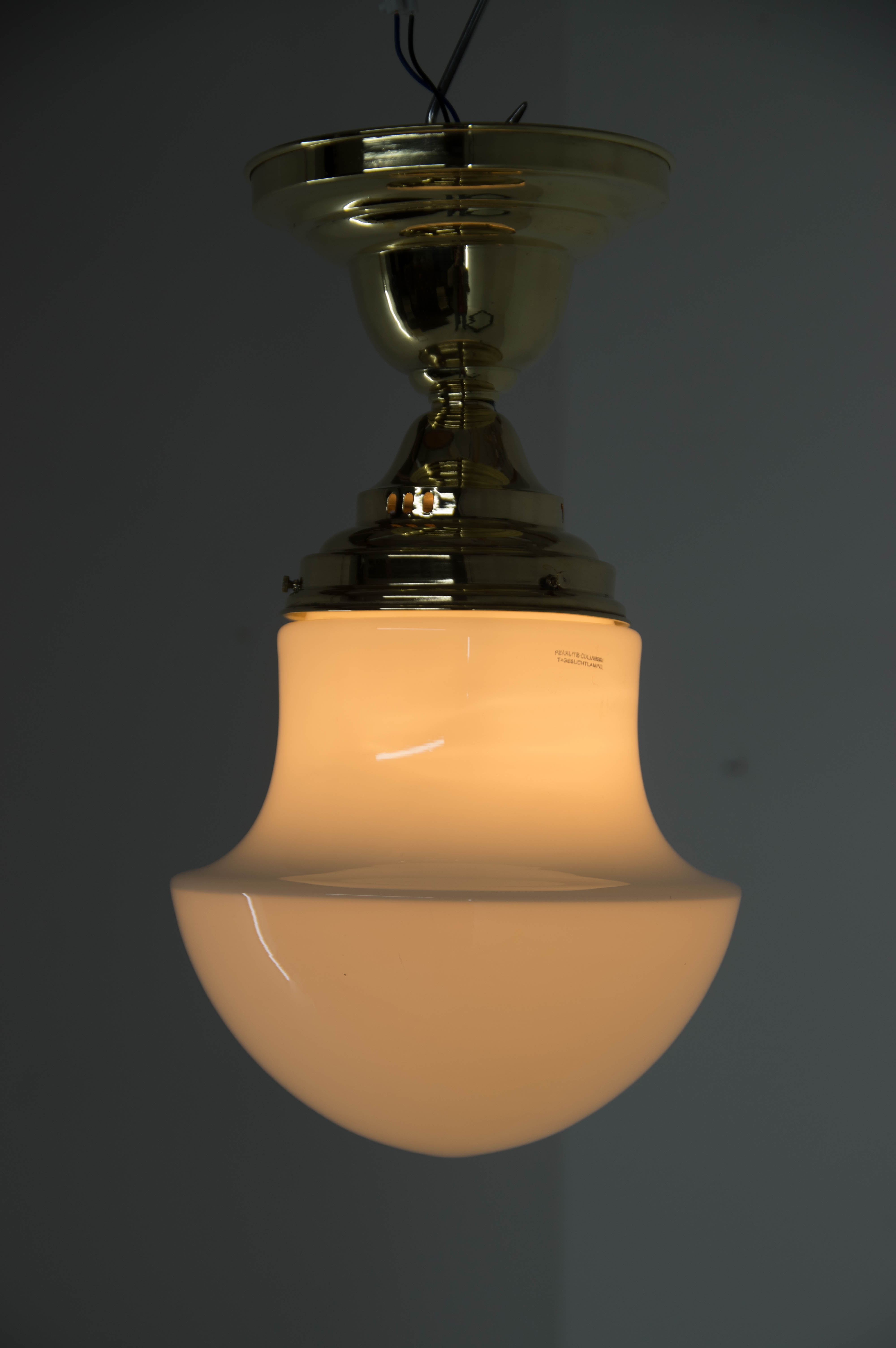 Art nouveau flush mount, 1910s, restored