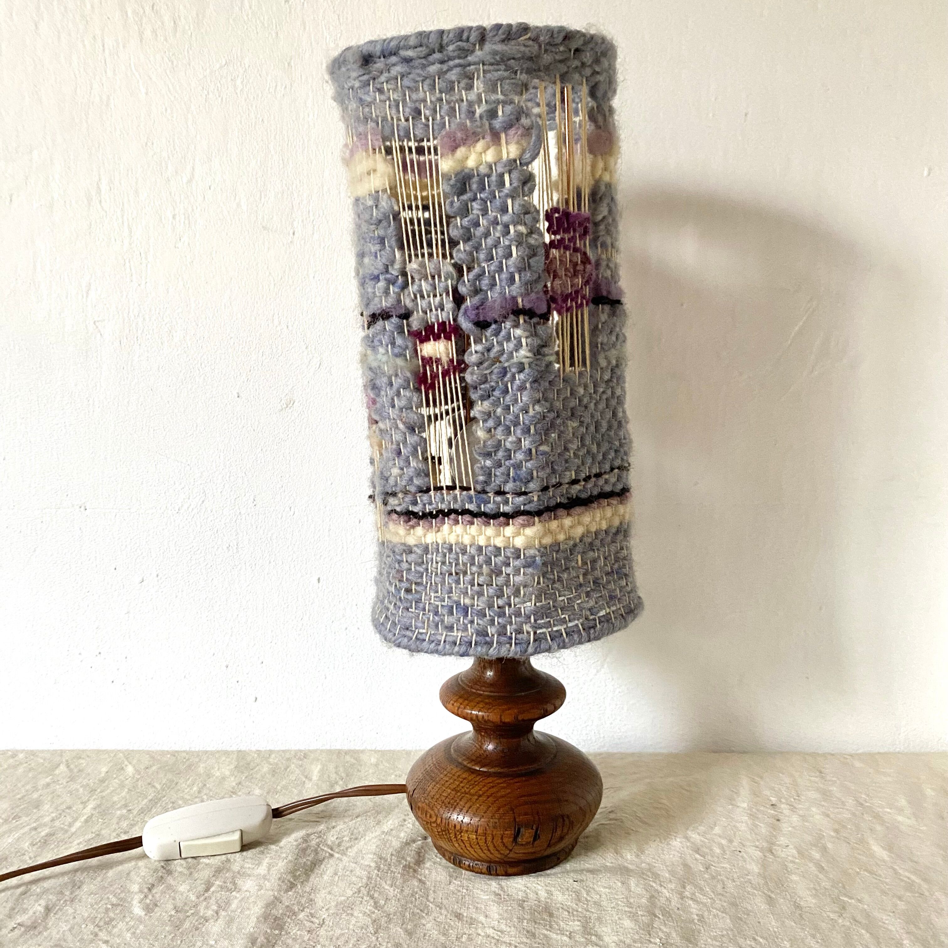 Vintage wool ball lamp from the 70s