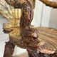 Venetian "Grotto" armchair in carved polychrome wood, silvered and gilded, circa 1890.