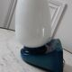 Scandinavian wall lamp in opaline globe and polycarbonate base 70s
