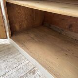 Meuble de métier enfilade patine blanche