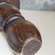 Vintage solid turned wood tripod stool