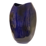 Important blue glazed ceramic vase signed by Max Idlasflag