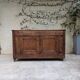 Buffet bas en bois massif sur roulettes – style industriel & campagne