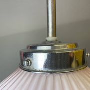 Pink Art Deco glass hanging lamp