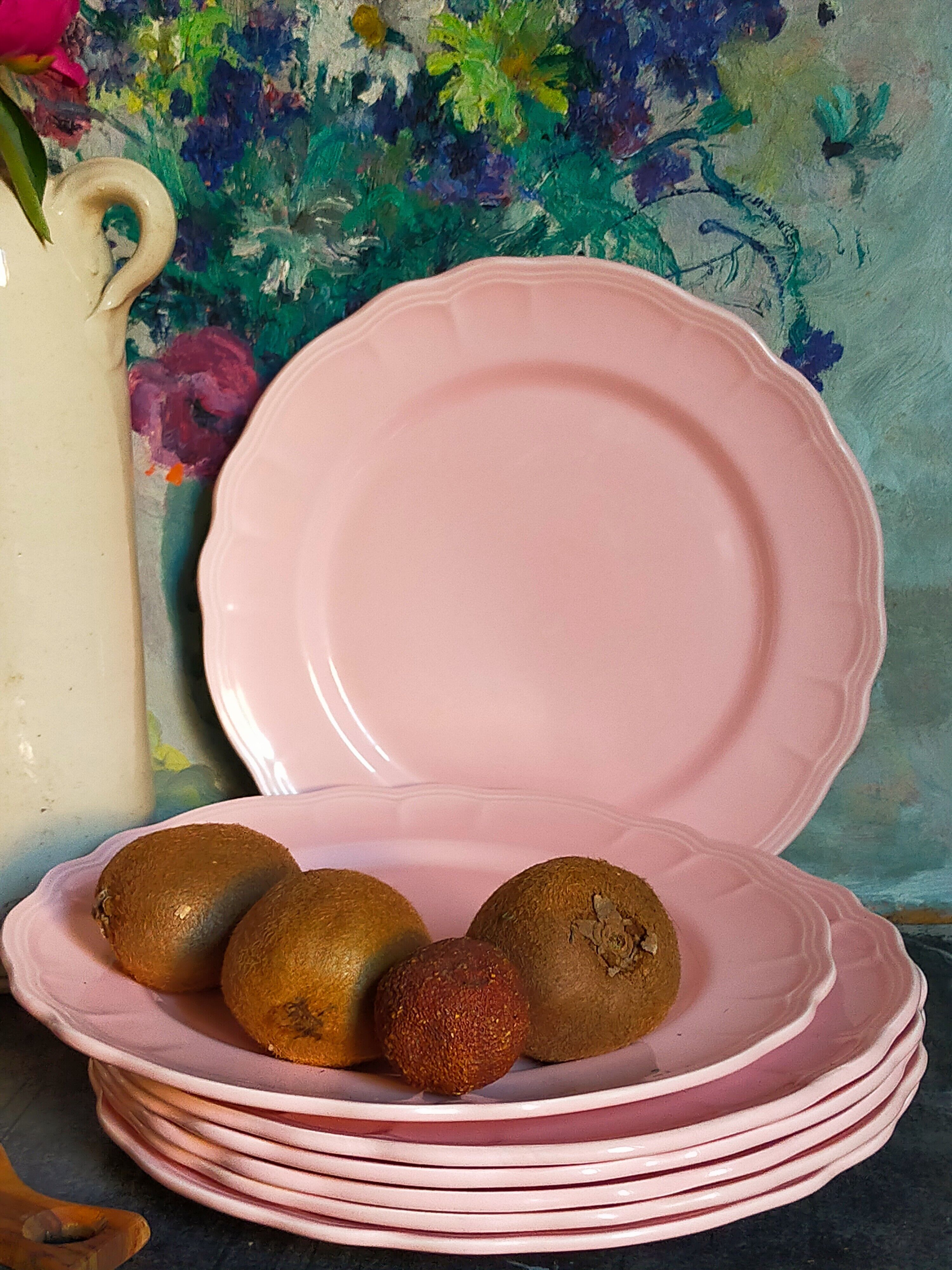Seven ceramic plates of vintage salins