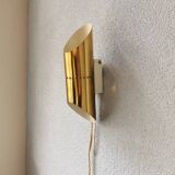 Hollywood Regency-style metal wall lamp 70s
