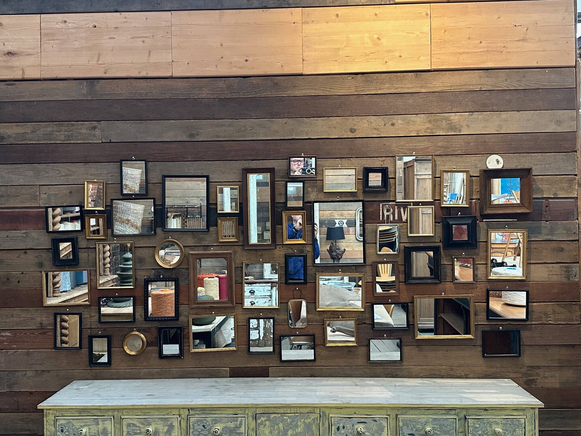 Set of 49 antique mirrors