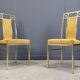 Vintage brass dining chairs by Belgochrom, 1970s
