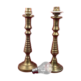 pair of brass lamp foot about 25 cm without the socket