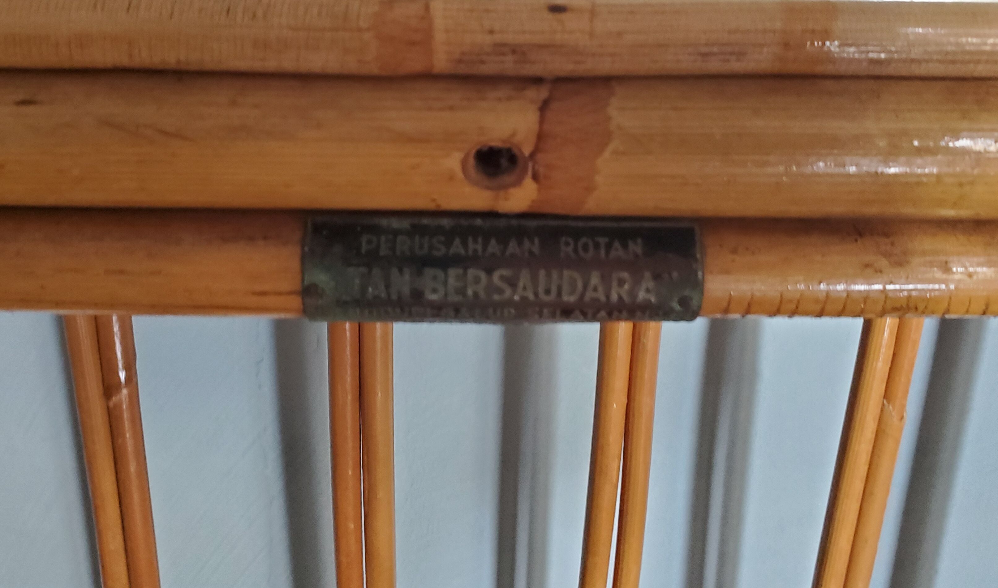 Rattan dressing table and chair 1960