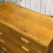 1950s English oak chest of drawers